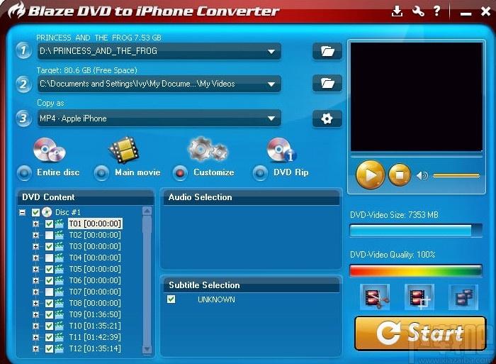 BlazeVideo DVD to iPhone Converter下载,视频转换,DVD翻录