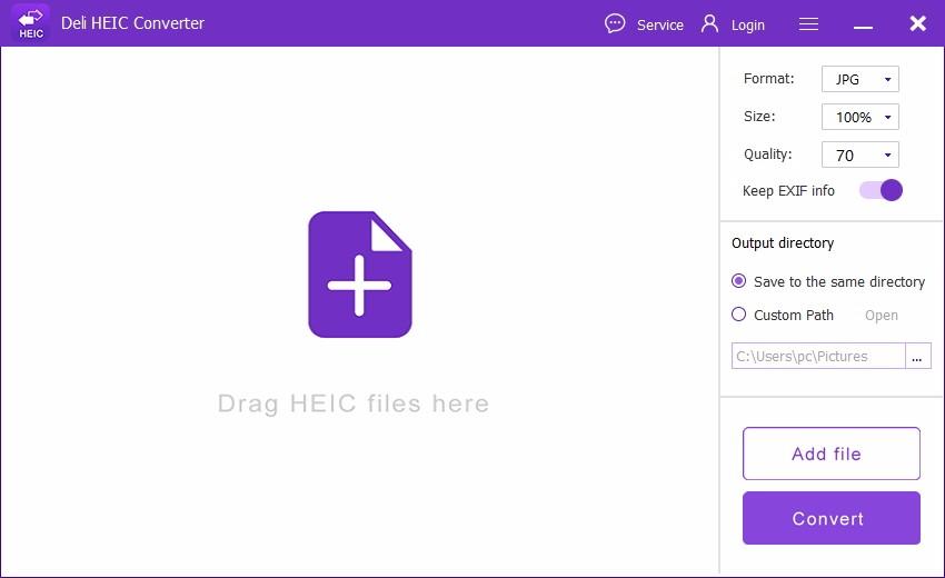 Deli HEIC Converter,HEIC照片格式转换器,HEIC转换
